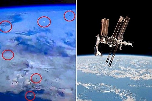 NASA'nın Uluslararası Uzay İstasyonu canlı yayınında UFO'lar görüldü!