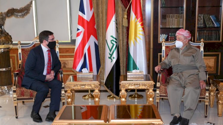 Mesud Barzani İngiltere’nin Bağdat Büyükelçisi’yle görüştü