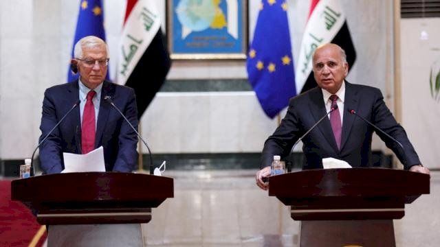 AB Yüksek Temsilcisi Borrell Irak Dışişleri Bakanı Hüseyin ile görüştü
