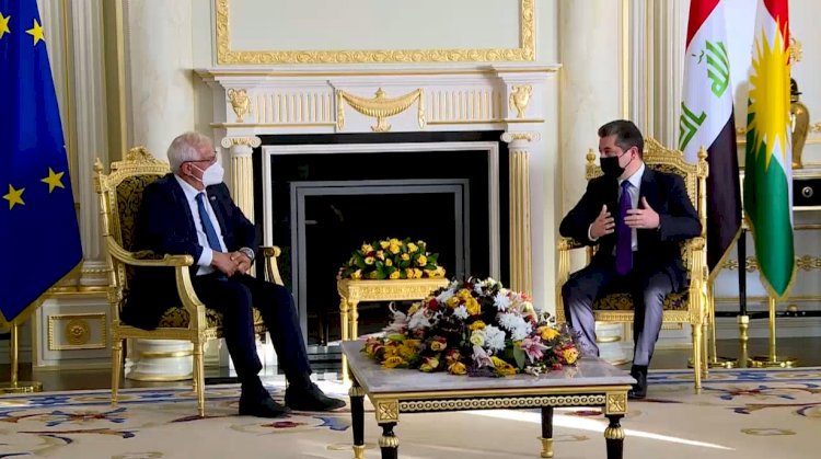 Mesrur Barzani, Josep Borrell ile bir araya geldi