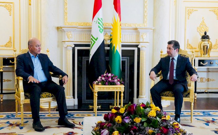 Mesrur Barzani, Irak Cumhurbaşkanı Salih ile görüştü
