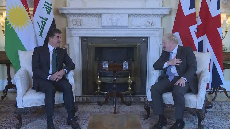 Başkan Barzani ve İngiltere Başbakanı Johnson Londra’da bir araya geldi