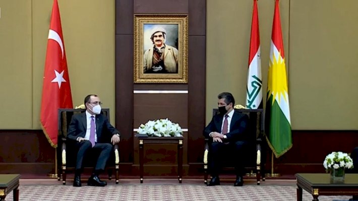 Mesrur Barzani Türkiye Ticaret Bakanı Mehmet Muş'la görüştü
