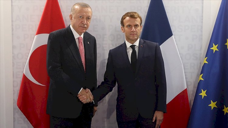 Erdoğan ile Macron bir araya geldi