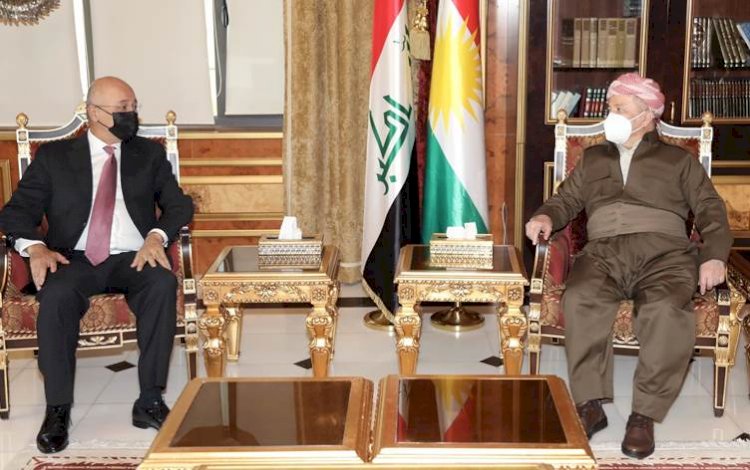Mesud Barzani Irak Cumhurbaşkanı Salih ile görüştü