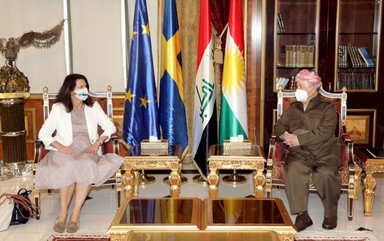 Mesud Barzani: İsveç zor günlerde Kürt halkına destek verdi