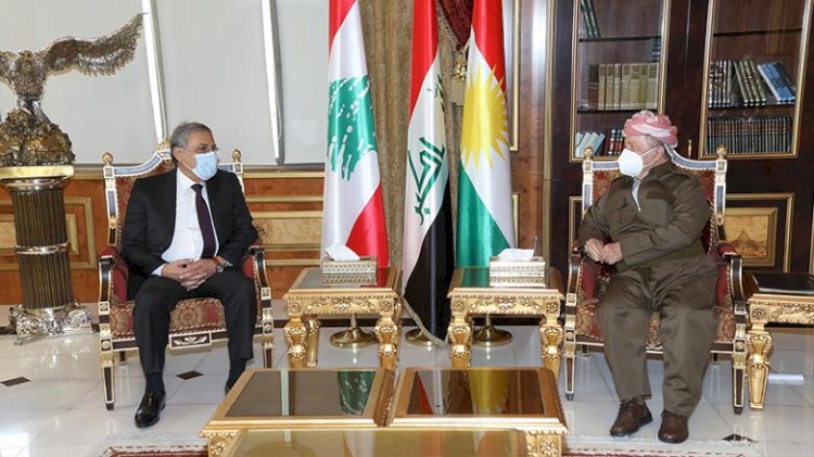 Mesud Barzani Lübnan Adalet Bakanı’yla görüştü