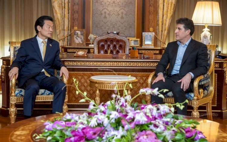 Güney Kore Başkonsolosu’ndan Neçirvan Barzani'ye veda ziyareti