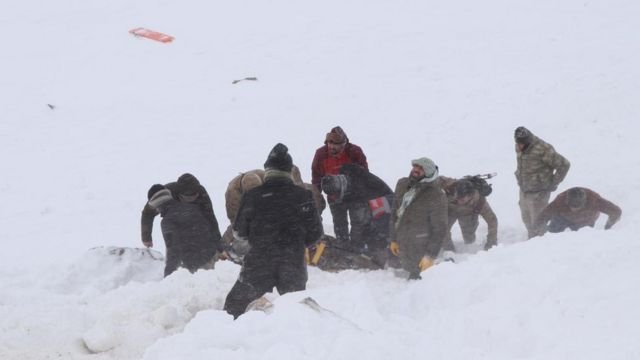 Erzurum'da çığ düştü: 2 kişi kar altında kaldı