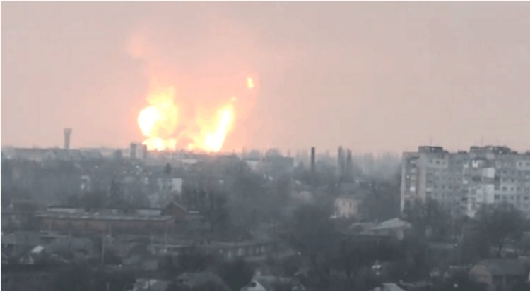 Rus gemisinin batmasının ardından Kiev'de şiddetli patlama sesleri