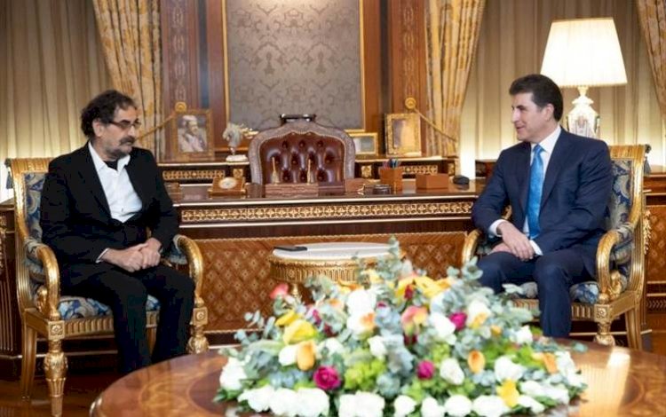 Başkan Neçirvan Barzani, Kürt sanatçı Şehram Nazeri’yi kabul etti