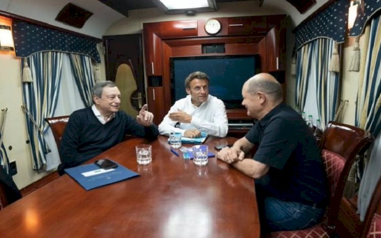 Scholz, Macron, Draghi bugün Kiev'e gidiyor