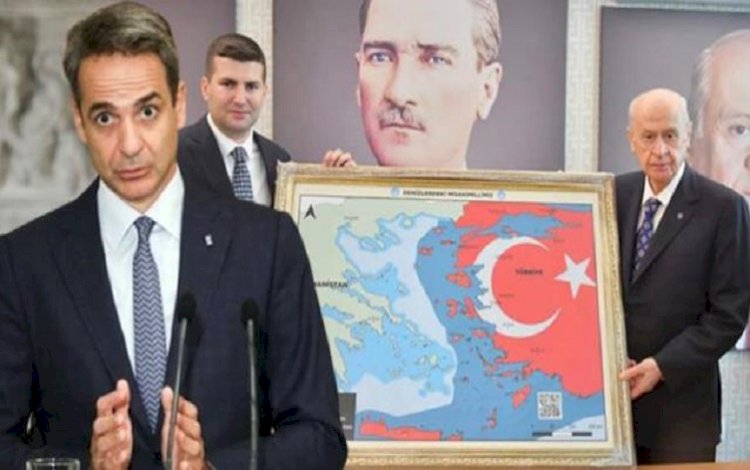 Yunanistan Başbakanı Miçotakis'ten Bahçeli'nin haritasına sert tepki
