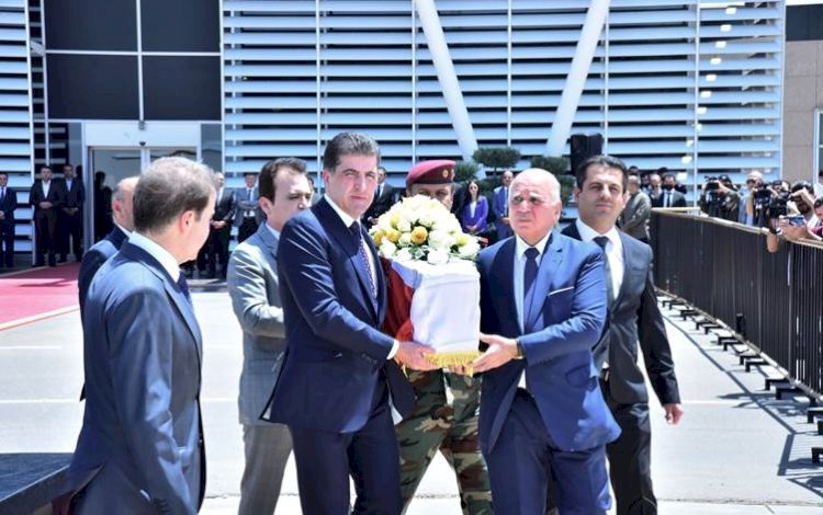 Neçirvan Barzani, Zaho'da hayatını kaybedenler için düzenlenen törene katıldı