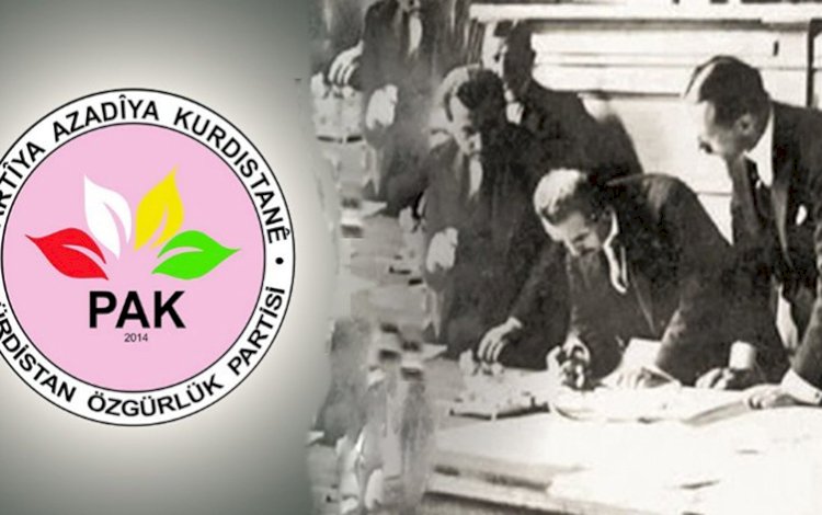PAK: Lozan Antlaşması’nda Kürtlere yapılan haksızlık telafî edilsin