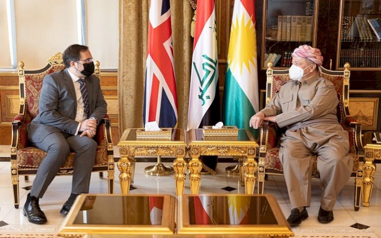 Başkan Barzani ve İngiltere Büyükelçisi Irak’ı görüştü