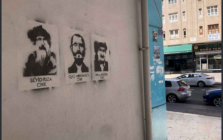 CNK, Diyarbakır'da Kürt liderlerinin resimlerini duvarlara boyadı