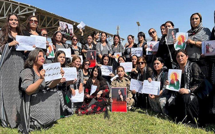 Başkent Erbil’de Doğu Kürdistan’a destek gösterisi