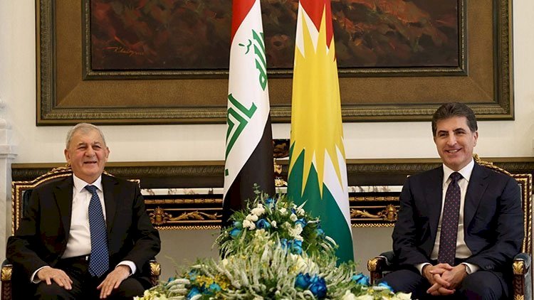 Neçirvan Barzani ile Irak Cumhurbaşkanı başkent Erbil’de bir araya geldi