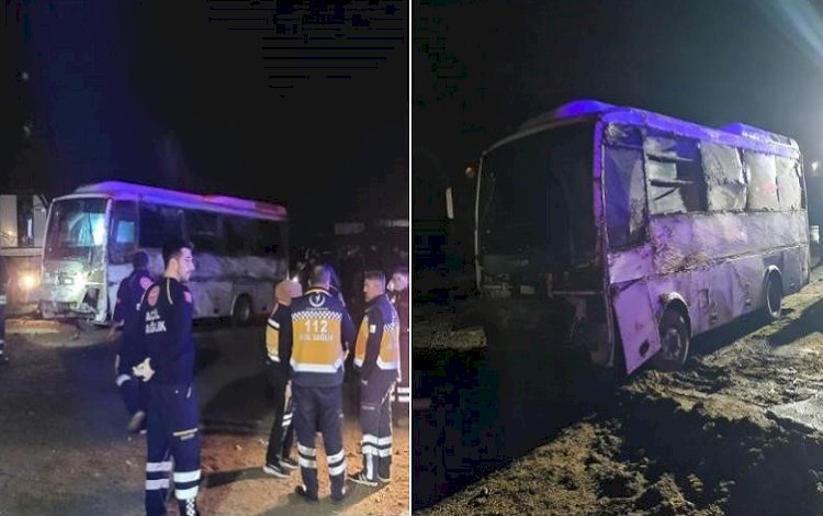 Diyarbakır'da trafik kazası: 17 polis yaralandı