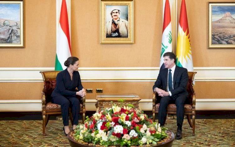Başkan Neçirvan Barzani ile Macaristan Cumhurbaşkanı Katalin Novak bir araya geldi
