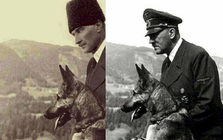 MHP İl Başkanı, Hitler’in ‘Atatürk' montajlı fotoğrafını Bahçeli’ye hediye etti