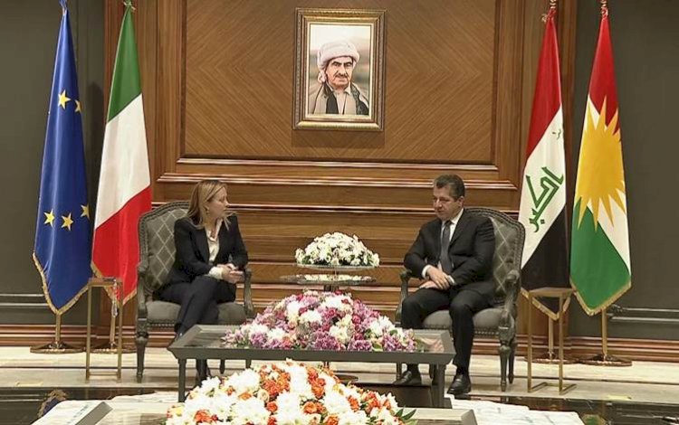 Başbakan Mesrur Barzani İtalya Başbakanı Meloni ile bir araya geldi