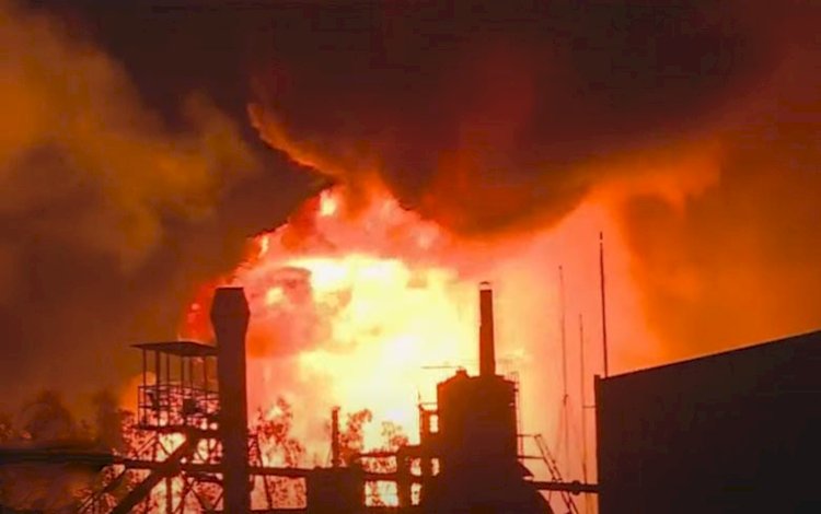 Erbil’de bir petrol rafinerisinde yangın