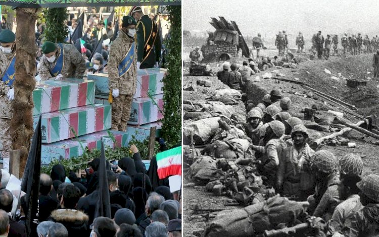 İran-Irak Savaşı'nda ölen 400 İran askeri için tören düzenlendi