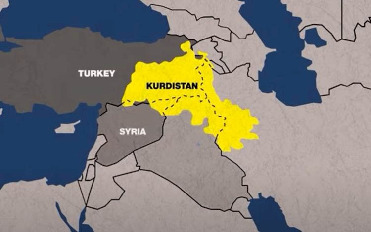 France 24’ten Kürdistan haritası