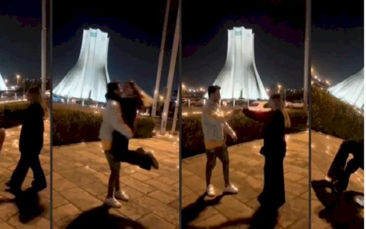İran'da Azadi Kulesi önünde dans eden çifte 10'ar yıl hapis