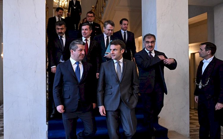 Mesrur Barzani ile Macron Paris’te bir araya geldi