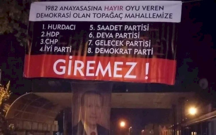 Sakarya’da ‘HDP ve Millet İttifakı giremez’ afişi