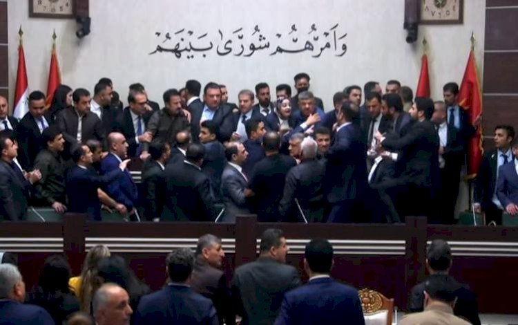 Kürdistan Parlamentosunda kavga!