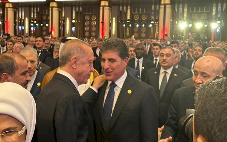 Başkan Neçirvan Barzani, Erdoğan için düzenlenen törene katıldı