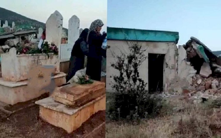 Efrin’deki silahlı gruplar, mermer için mezar taşlarını çalıyor