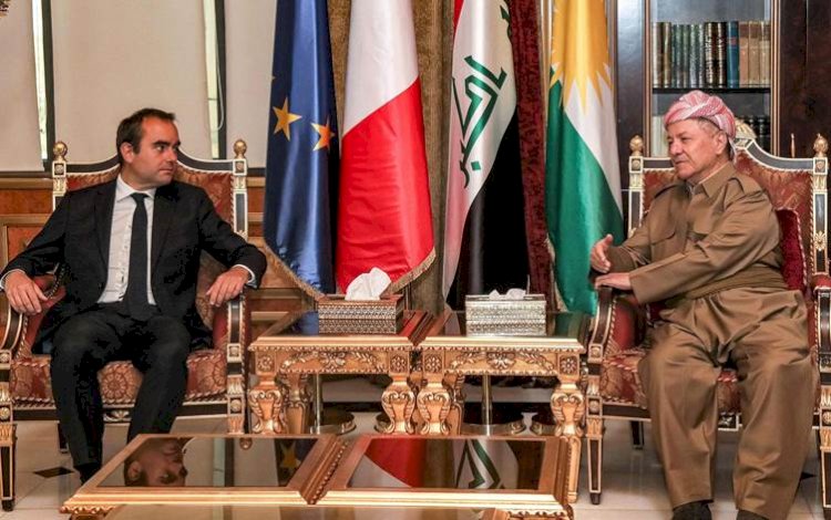Başkan Mesud Barzani, Fransa Silahlı Kuvvetler Bakanı ile bir araya geldi