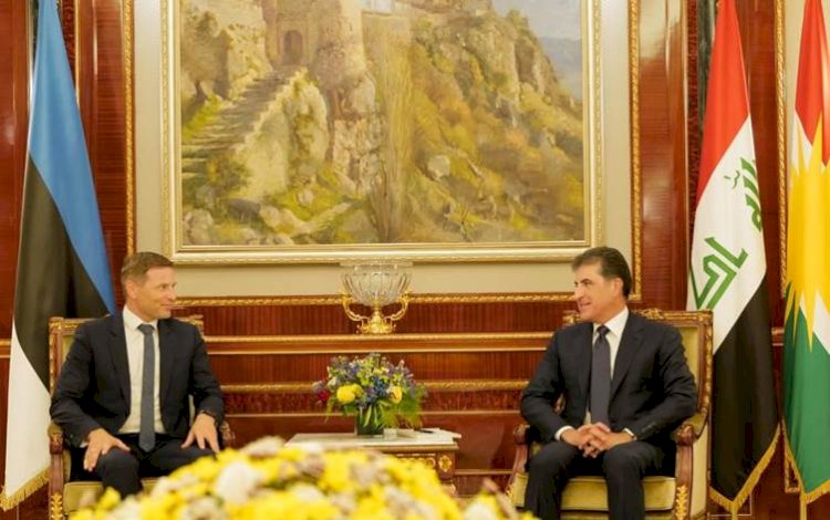 Başkan Neçirvan Barzani, Estonya Savunma Bakanı Pevkor’u kabul etti
