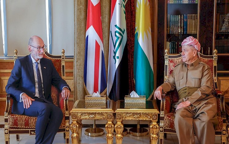 Başkan Barzani ile İngiltere büyükelçisi Irak’taki son gelişmeleri görüştü