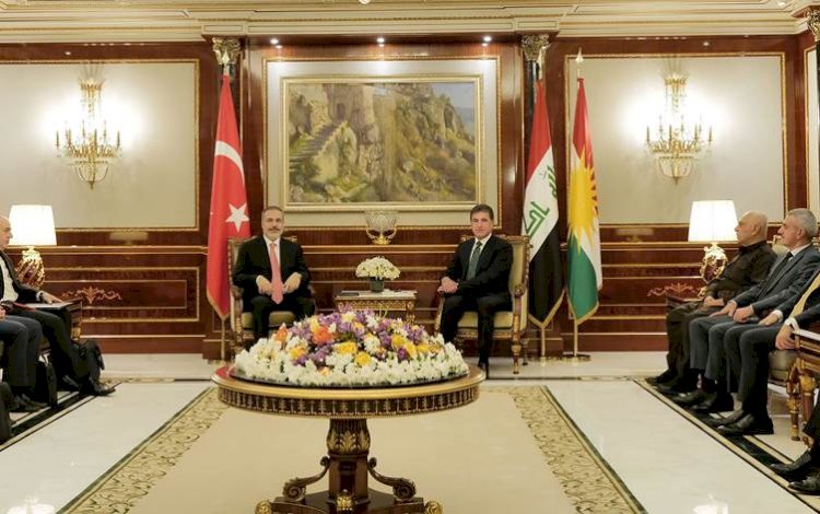 Neçirvan Barzani ile Hakan Fidan görüşmesi: Ankara Erbil ile her alanda ilişkilerini geliştirmeye hazır