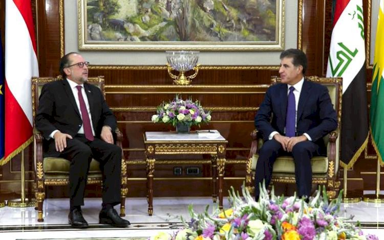 Başkan Neçirvan Barzani, Avusturya Dışişleri Bakanı ile bir araya geldi
