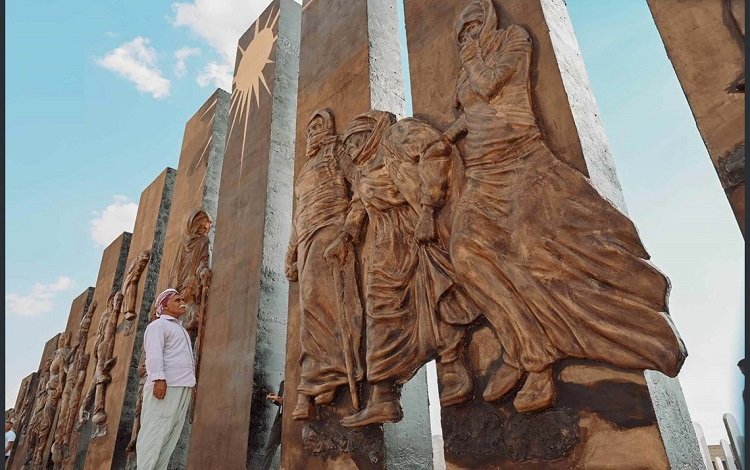 Şengal'de Ezidilerin yaşadığı trajedinin anısına anıt dikildi