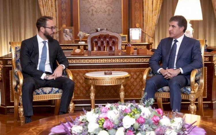Başkan Neçirvan Barzani, ABD'nin Erbil Başkonsolosu Mark Straw’ı kabul etti