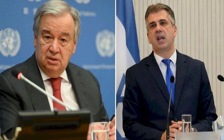 İsrail Dışişleri Bakanı, açıklamalarına tepki gösterdiği Guterres ile görüşmesini iptal etti