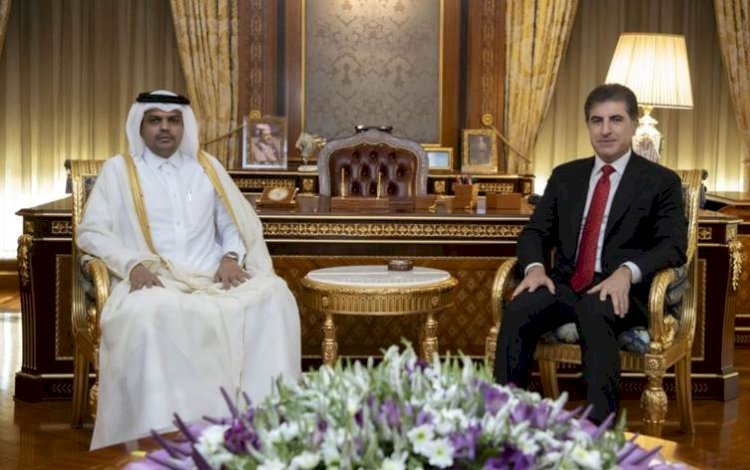 Başkan Neçirvan Barzani, Katar’ın Erbil Başkonsolosu Salih'i kabul etti