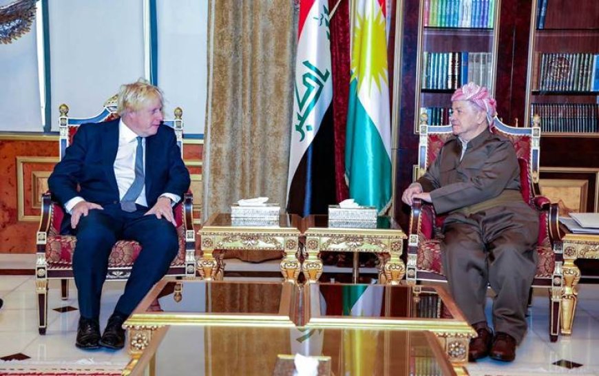 Başkan Barzani, İngiltere'nin eski başbakanı Johnson'ı kabul etti