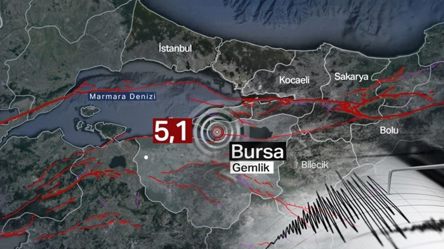 Bursa'da 5.1 şiddetinde deprem