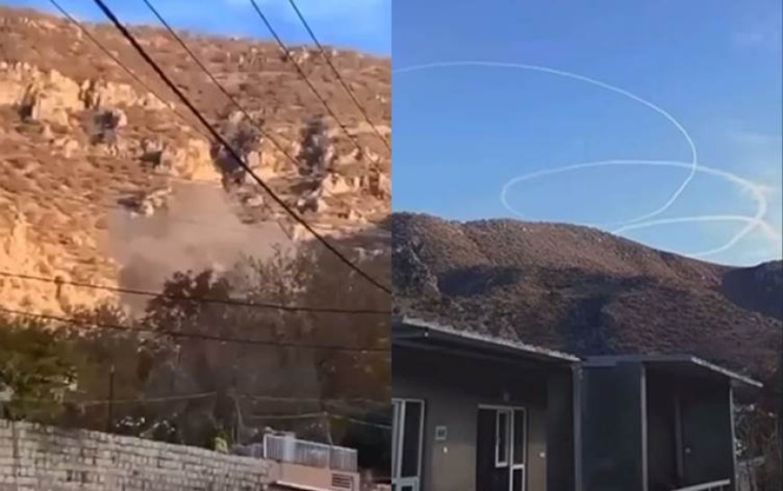 Duhok'a bağlı kasaba merkezi yakınına bombardıman