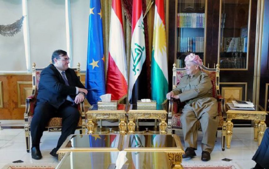 Başkan ​​Barzani, Avusturya'nın yeni Irak Büyükelçisini kabul etti