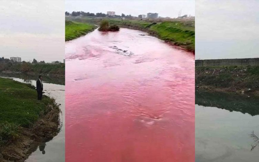 Türkiye'de bir nehir aniden kırmızı akmaya başladı